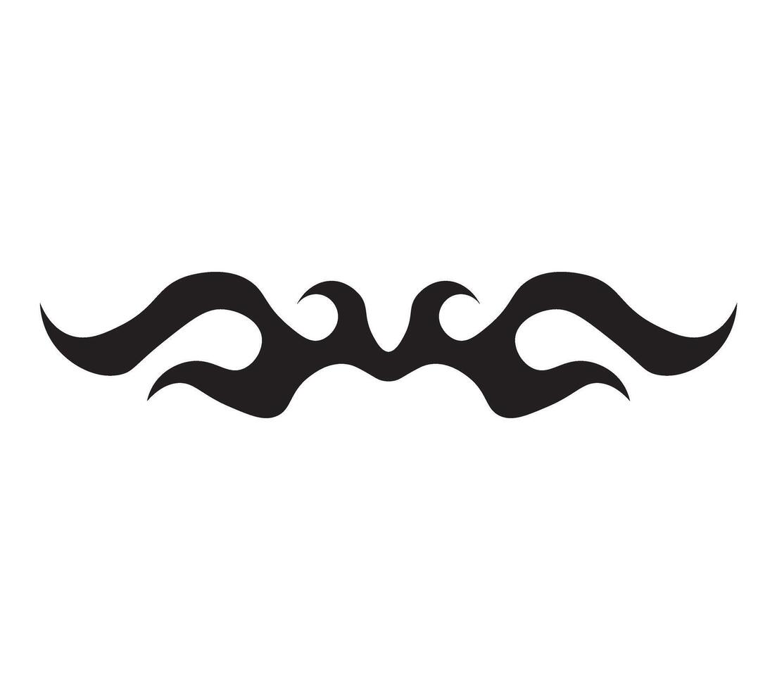 Black fire flame, design element. Tribal style for tattoo, vehicle decoration or another design vector