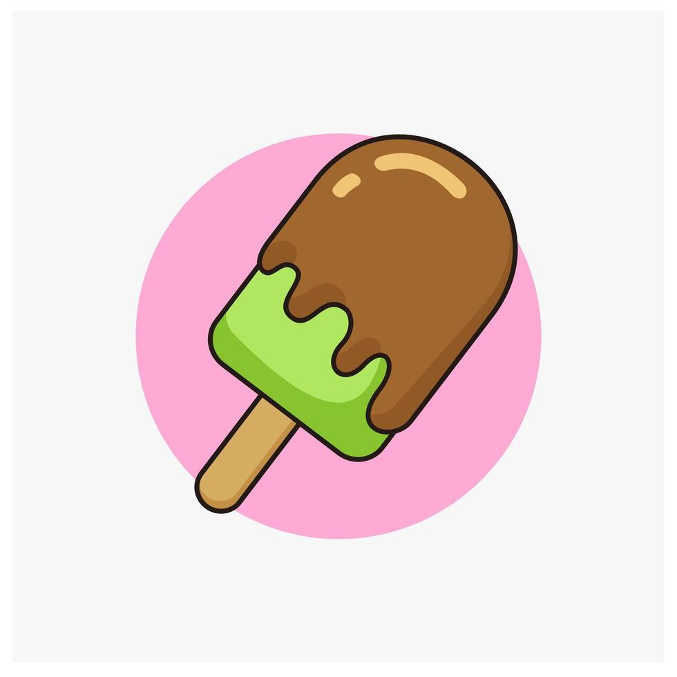 ice cream Flat style illustration design vector
