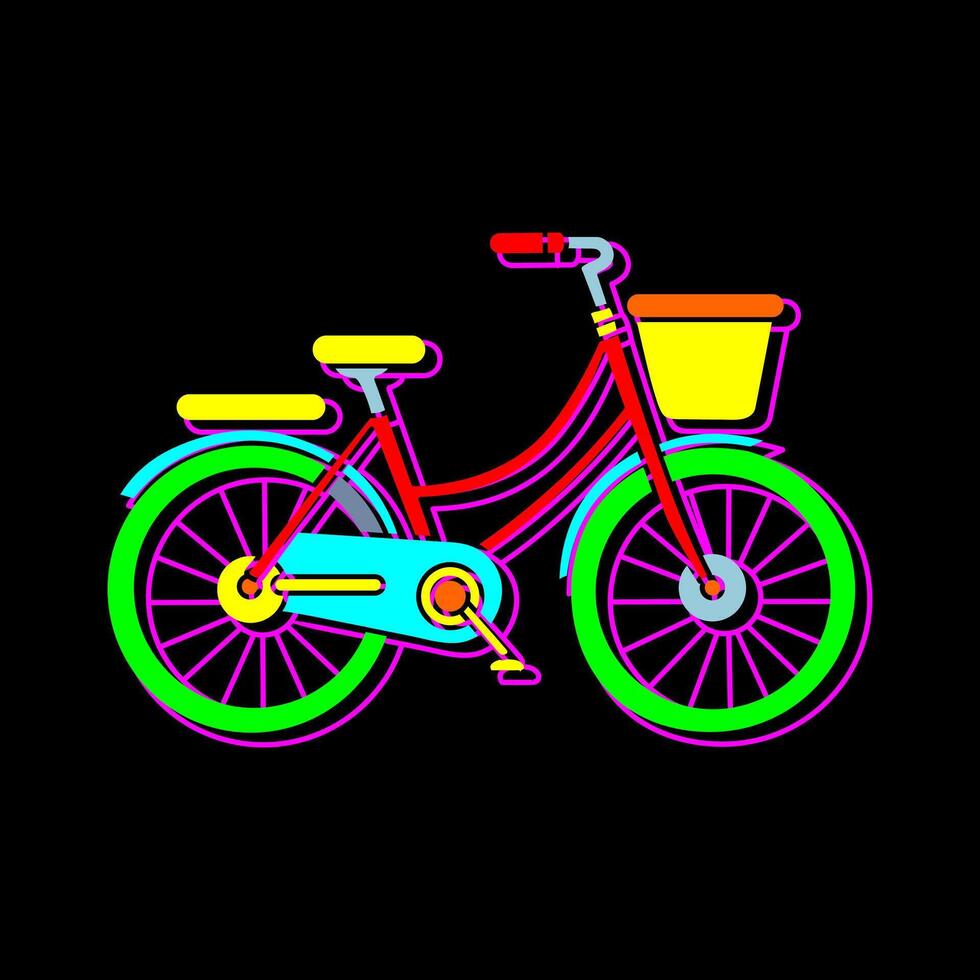 Hand drawn bicycle. Bicycle flat illustration isolated vector