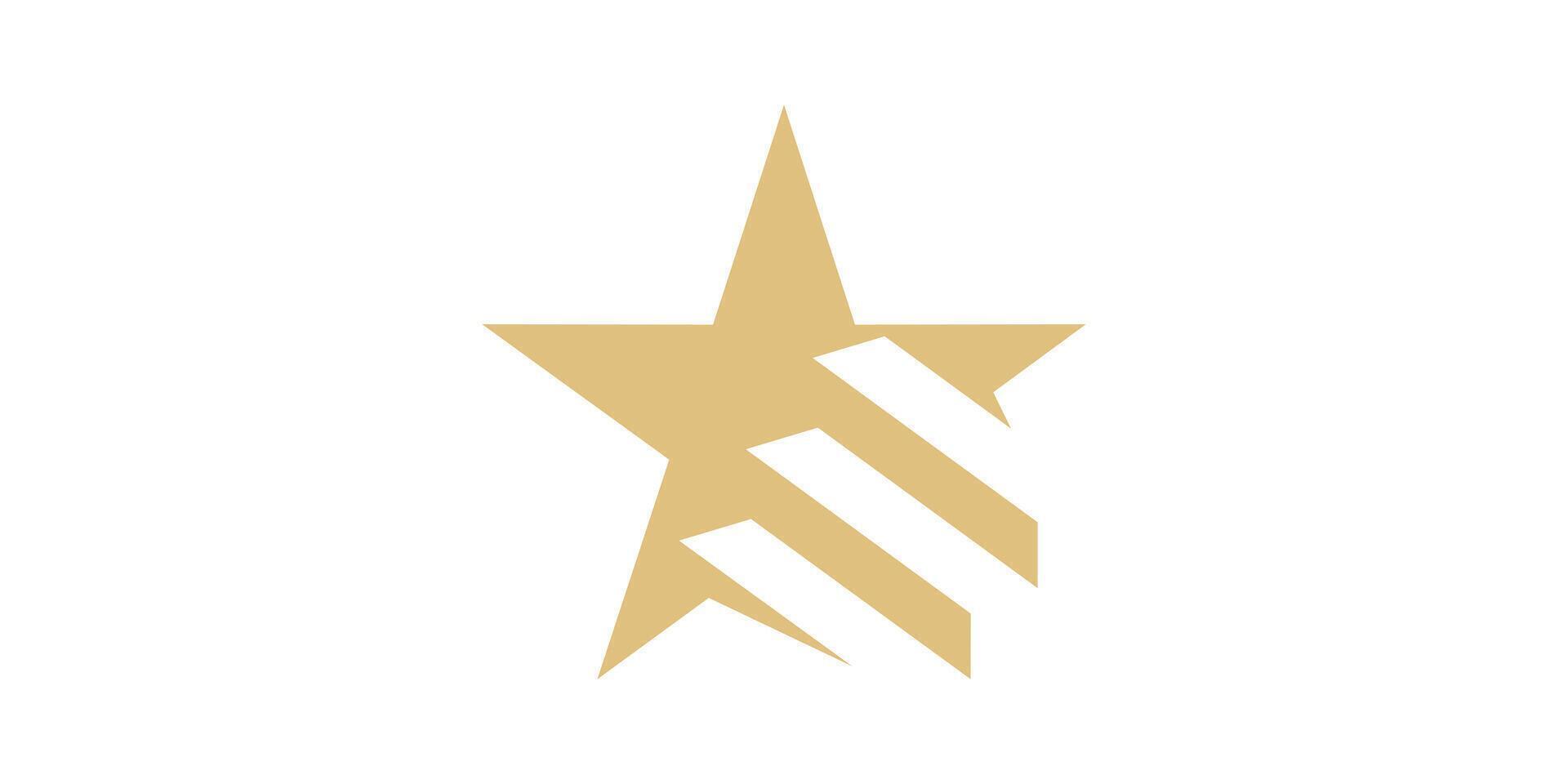 logo design combination of stars and stairs, success, career, step, logo design icon, symbol, , creative idea. vector