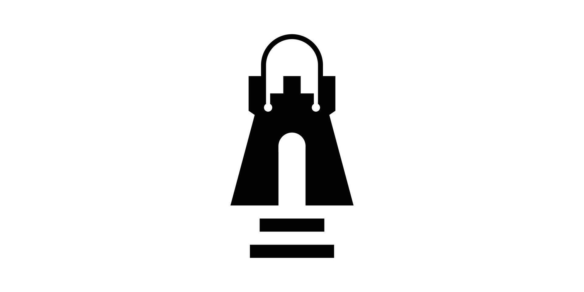 logo design combination of castle and shopping bag, shop, logo design icon, symbol, , creative idea. vector