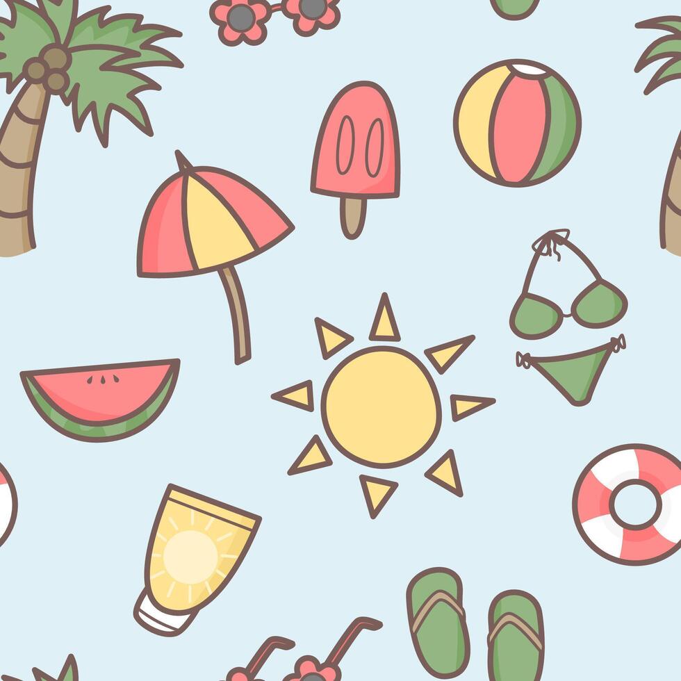 Cute bear seamless pattern vector