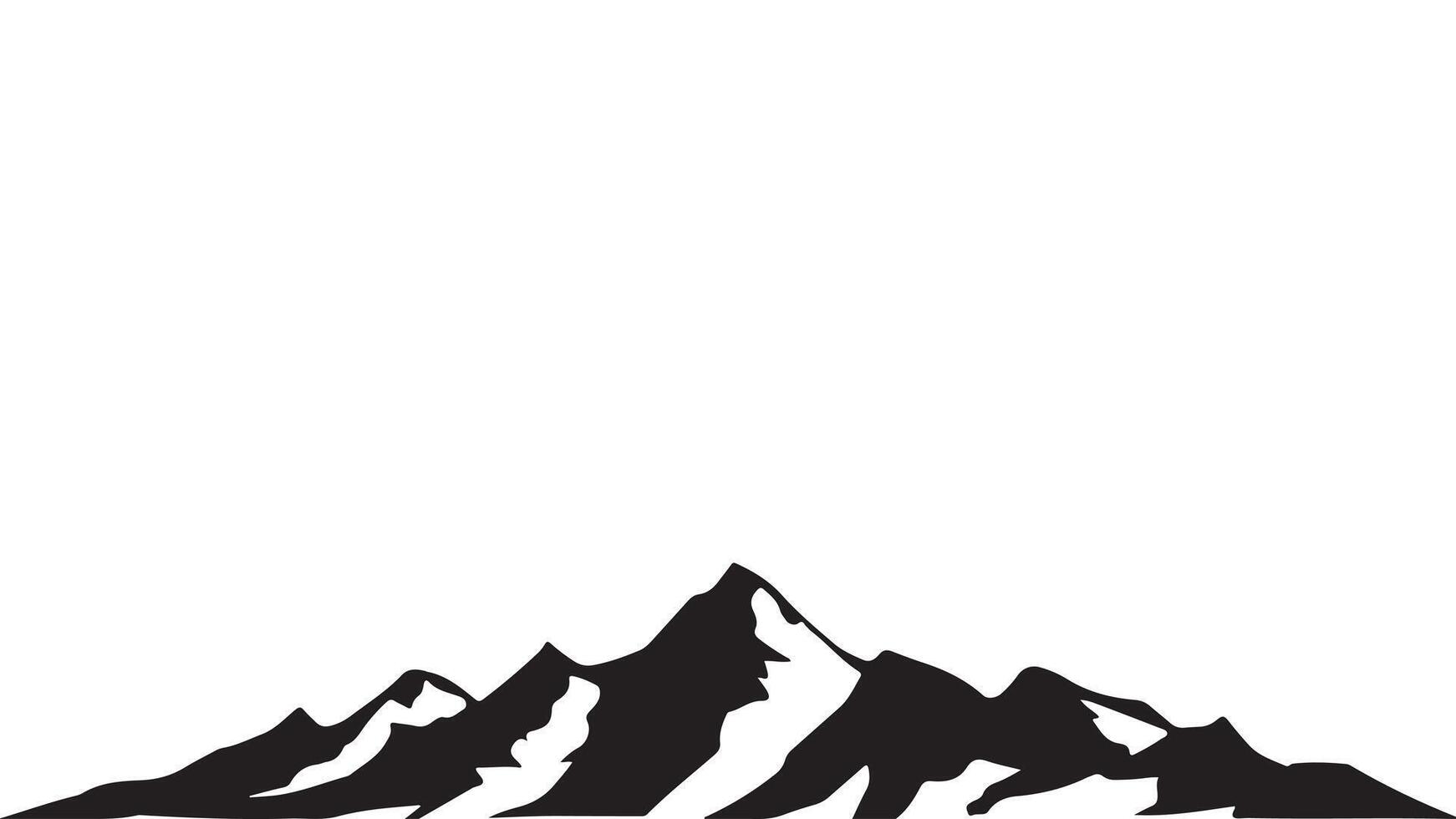 Silhouette of mountains on a white background vector