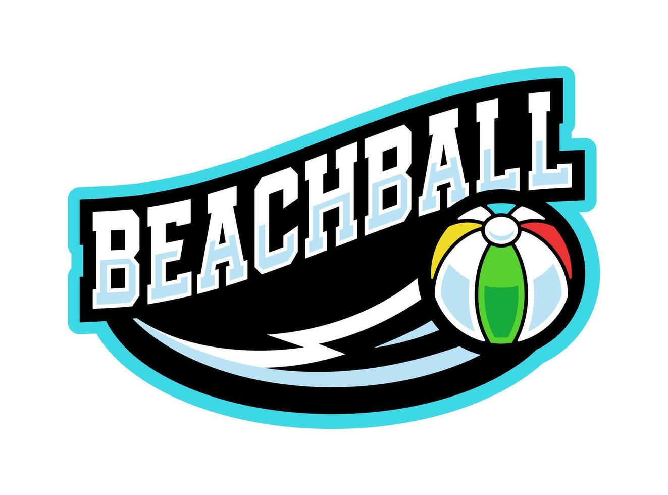 BEACH VOLLEYBALL TEAM LOGO TEMPLATE vector