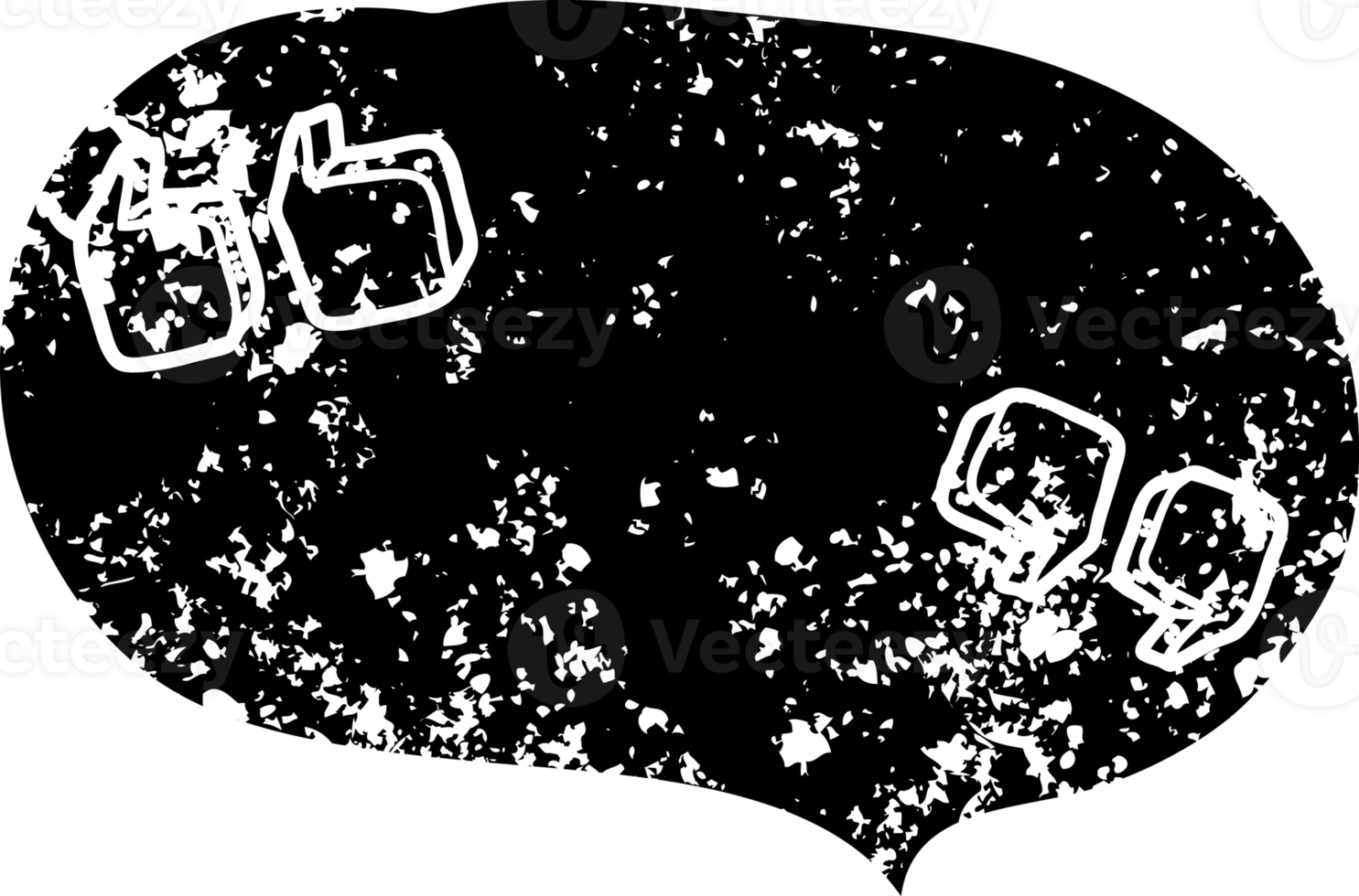 hand drawn speech bubble cartoon quotation marks distressed icon png
