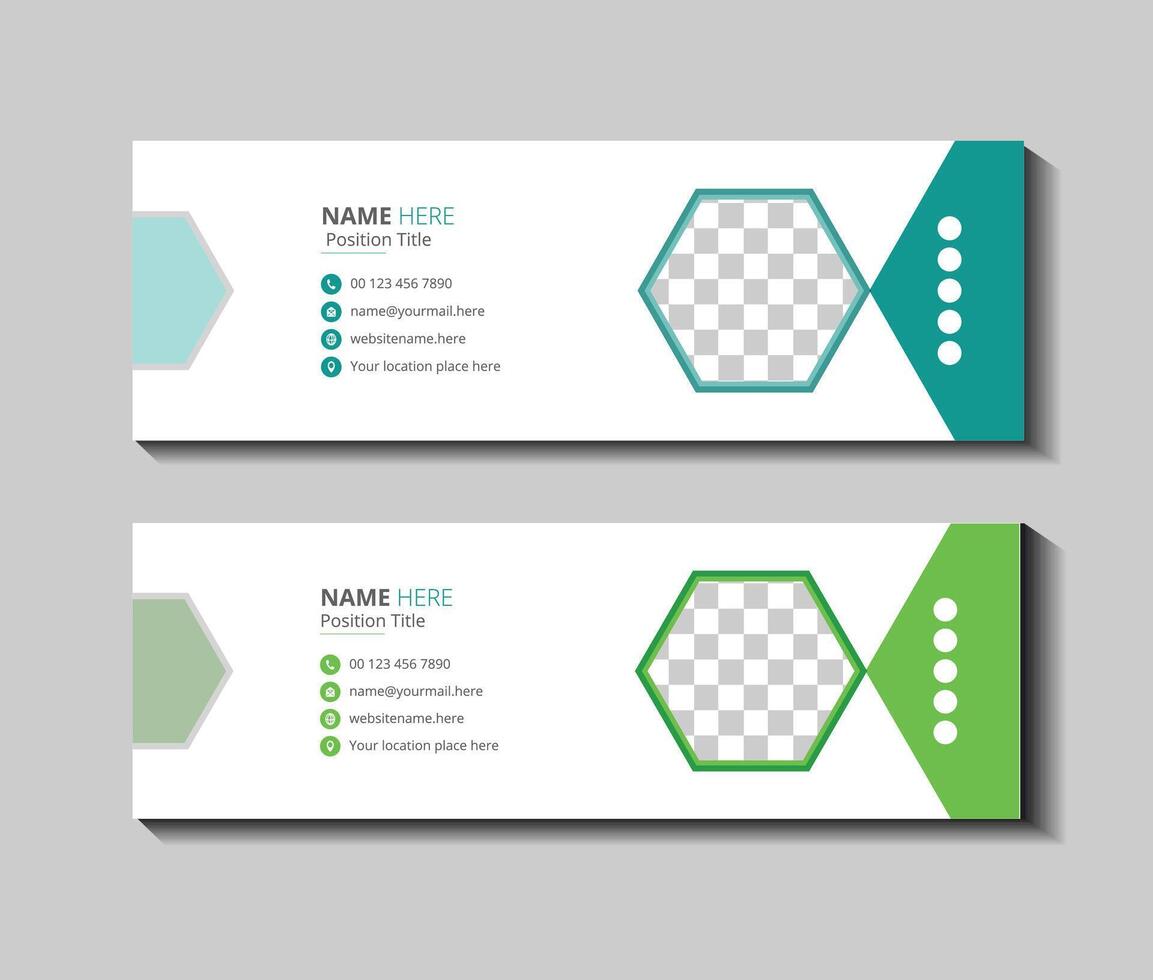 email signature template design vector