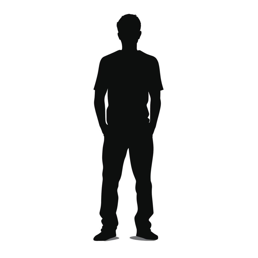 Man full body silhouette design isolated on white background vector