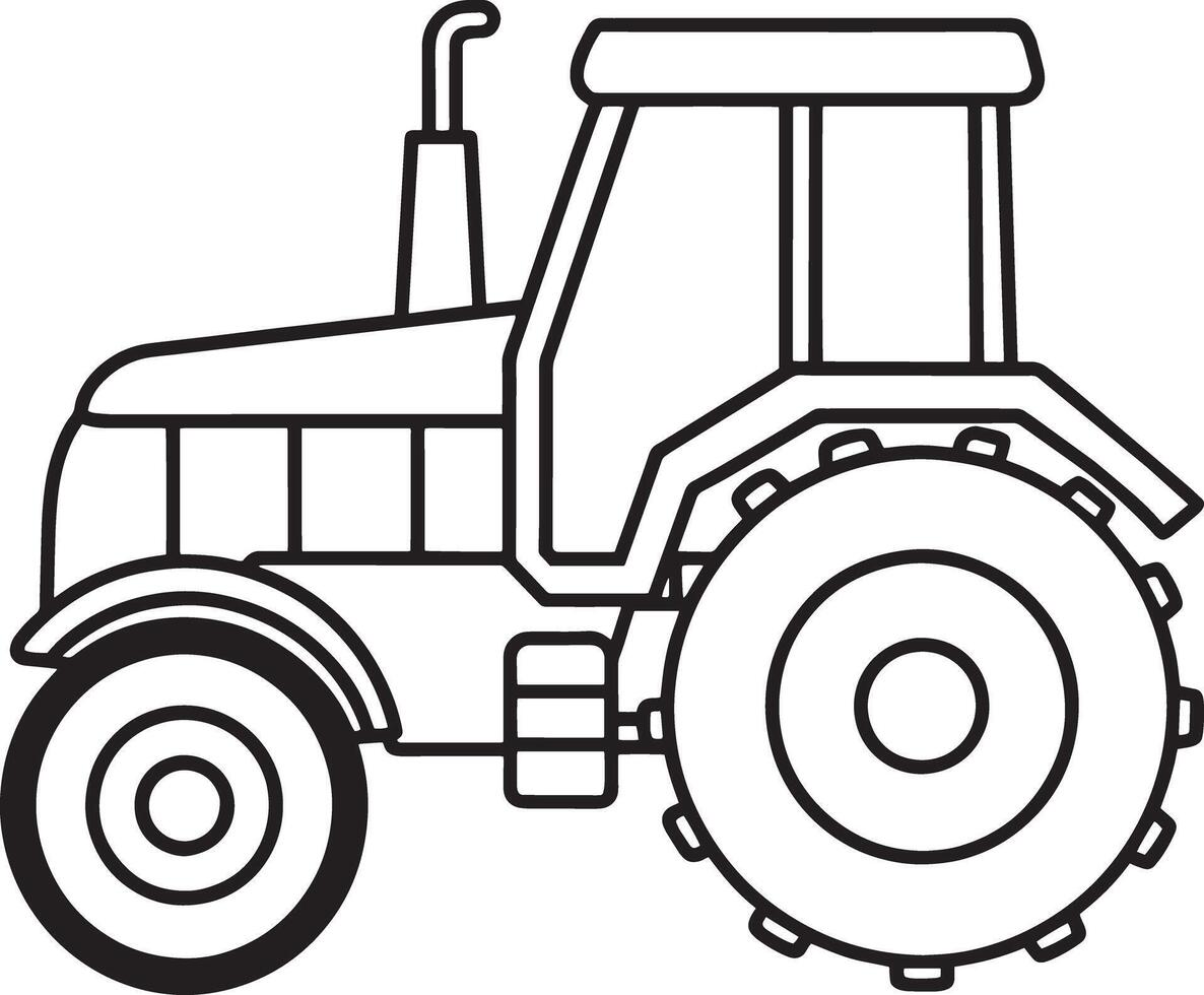 tractor illustration isolated on white background vector