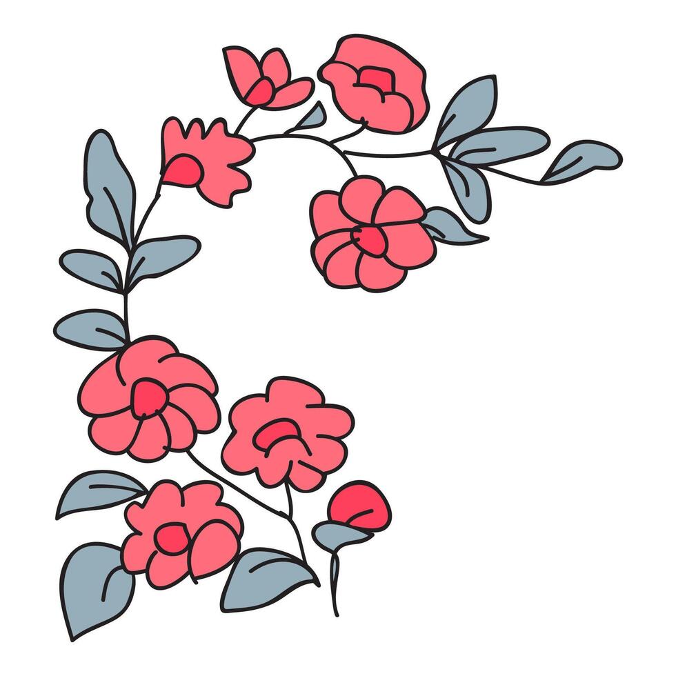 Festive Sakura isolated on white background. Oriental traditional, outline illustration. Japanese, Chinese, Korean trendy design, Celebration Event Greeting card Party Invitation Poster Flyer vector
