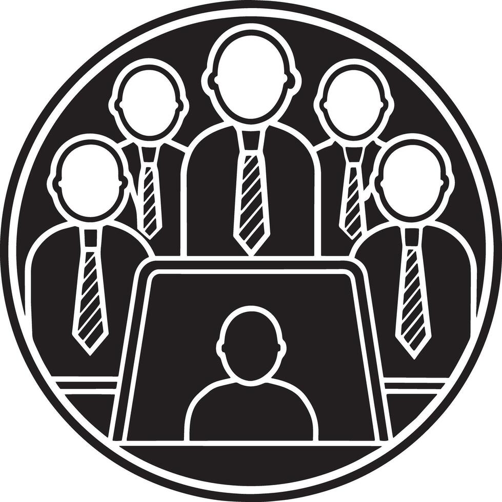 Business People Meeting in Circle. Illustration of Business People Group in Circle. vector