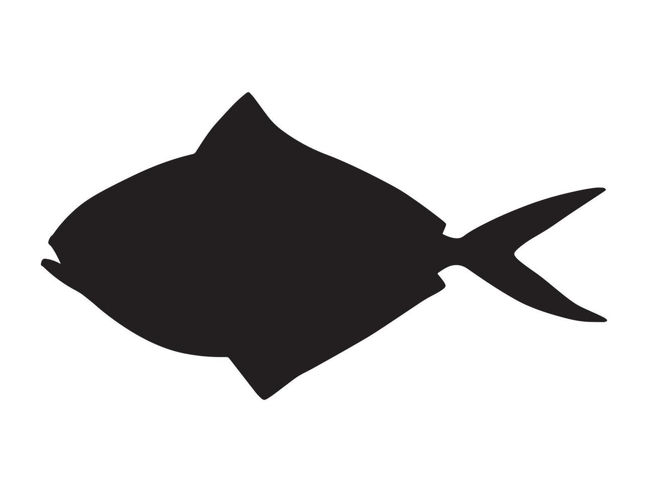 Fish silhouette on white background vector