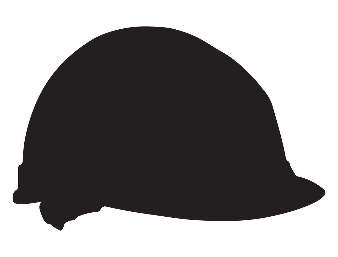 Hard hat silhouette on white background vector