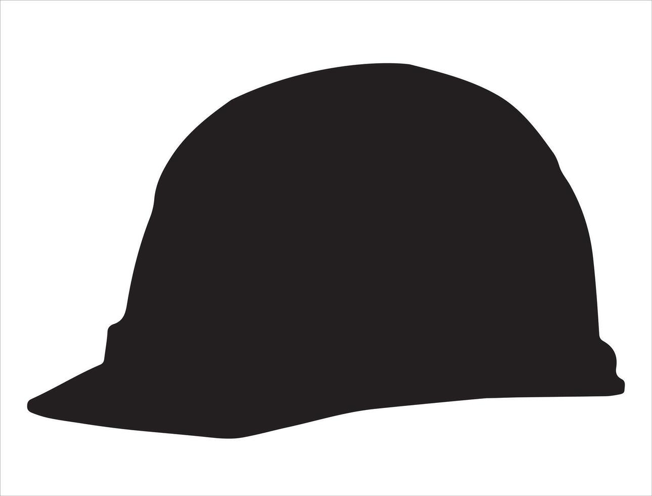 Hard hat silhouette on white background vector