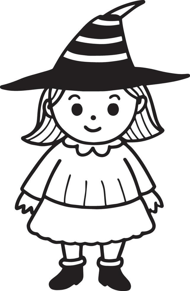 halloween witch illustration isolated on white background vector