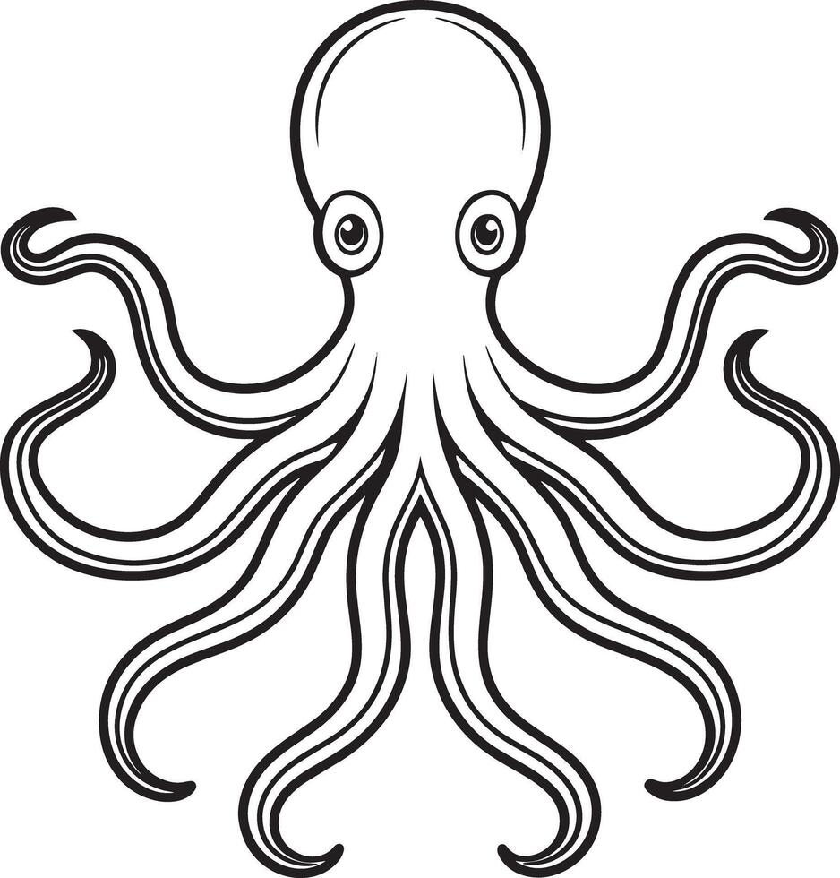 octopus illustration isolated on white backgound vector