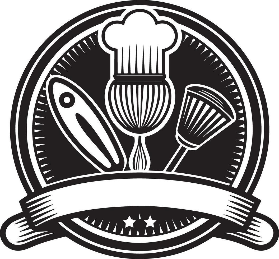 comida y bebida logo ilustración aislado en blanco antecedentes vector