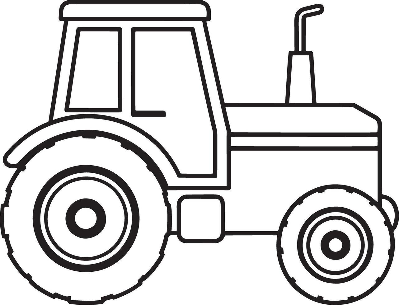 tractor illustration isolated on white background vector