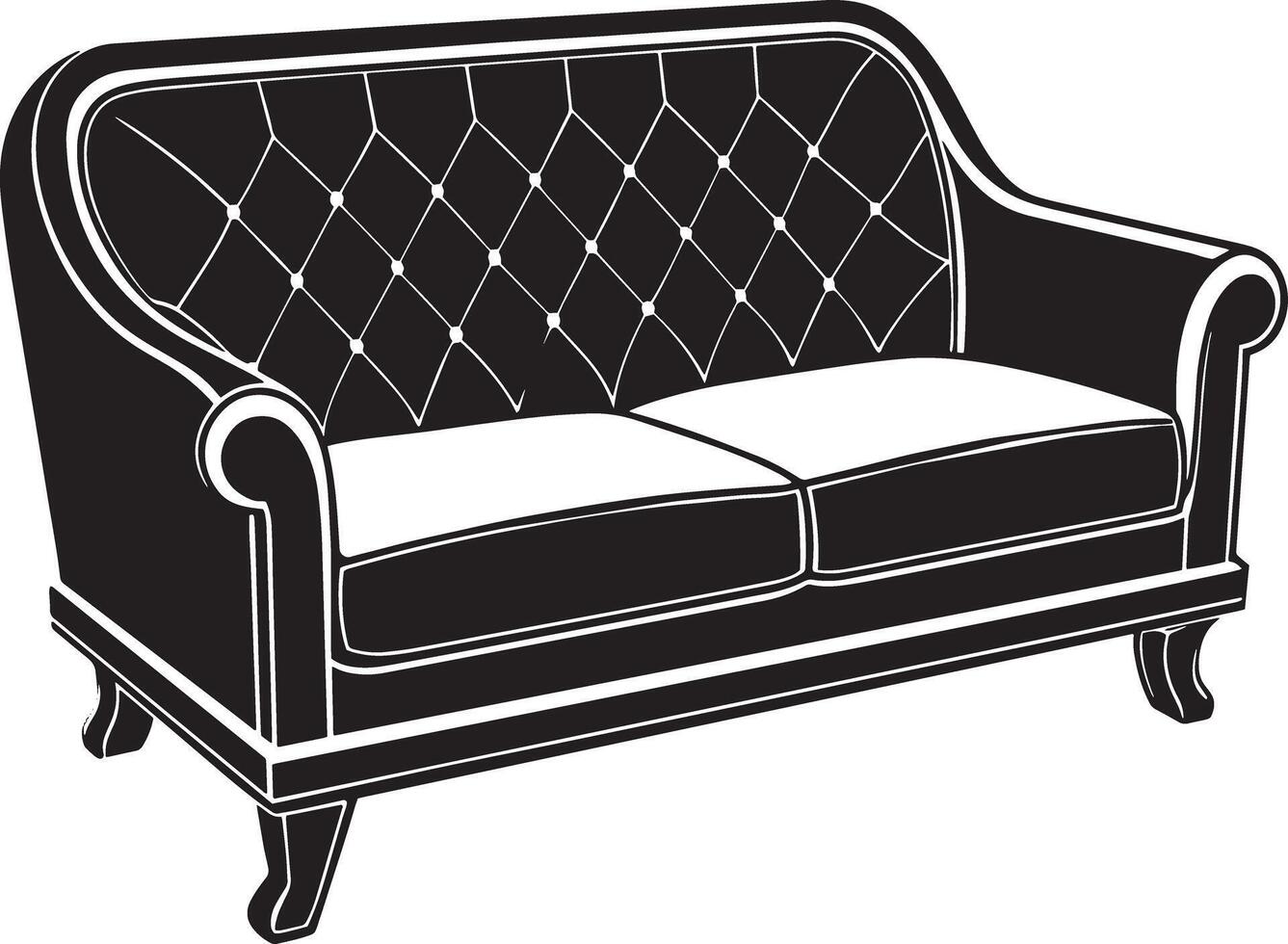 sofa illustration isolated on white background vector