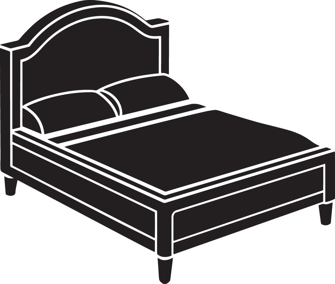 Double bed icon. Simple illustration of double bed icon for web vector