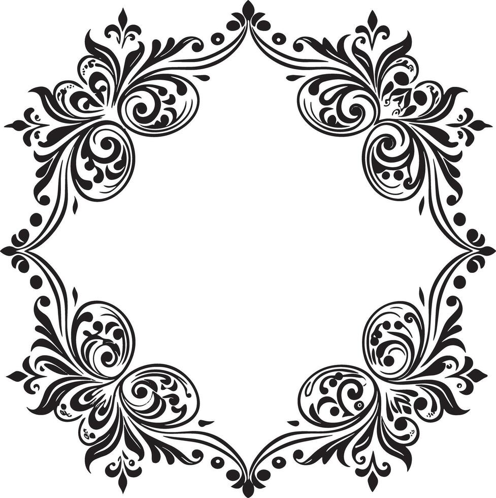 frame with ornament illustration on white background vector