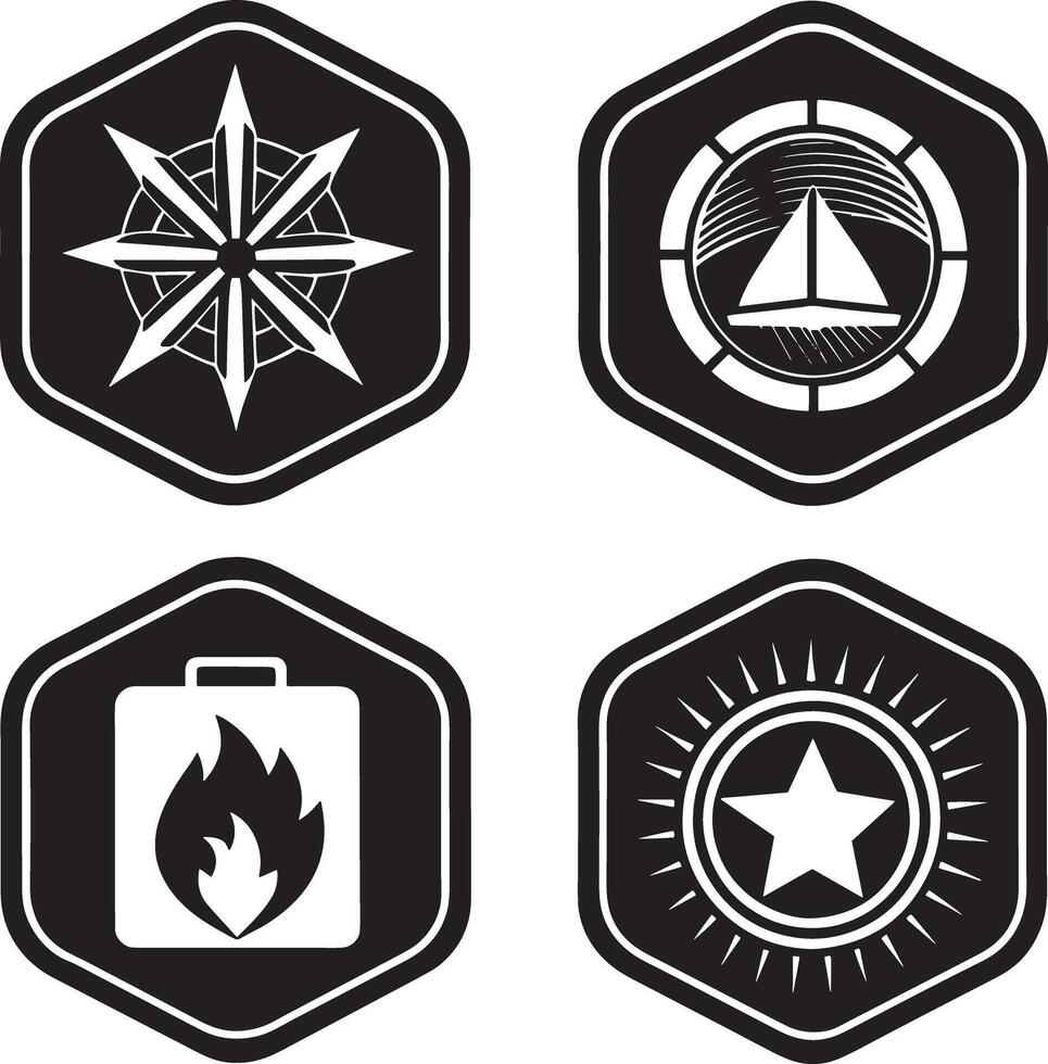 set of app icon illustration isolated on white background vector