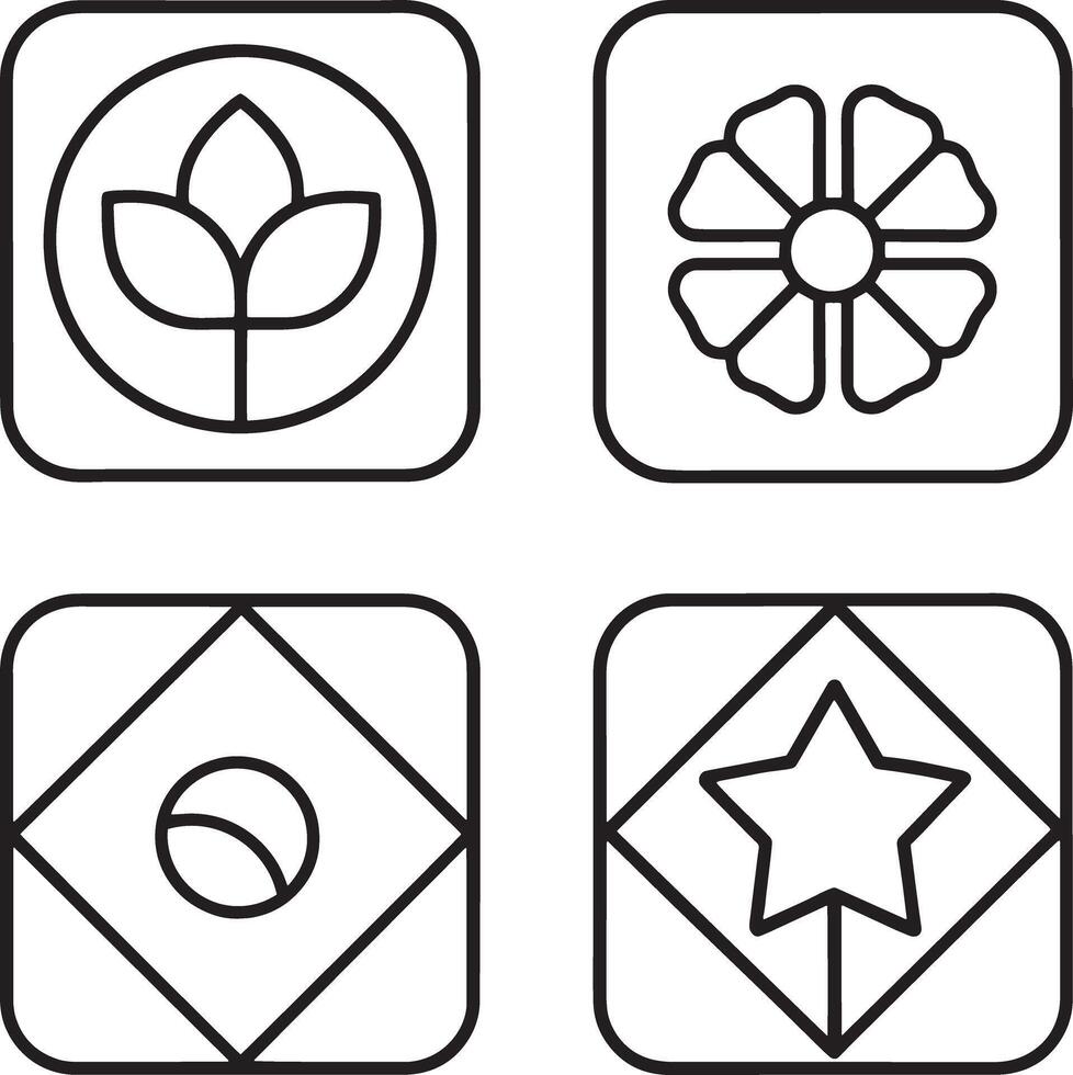 set of icons outline style illustration isolated on white background vector