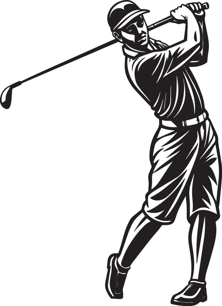Golfer. Golf player. illustration isolated on white background vector
