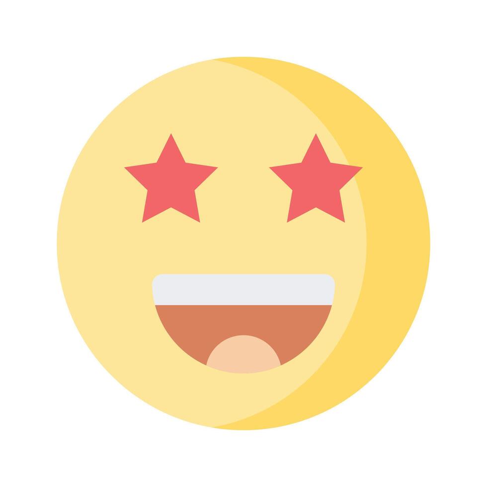 Get this creative excitement emoji in modern style vector