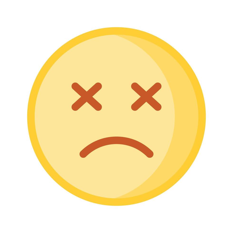Grab this creative icon of disappointed emoji in modern style vector