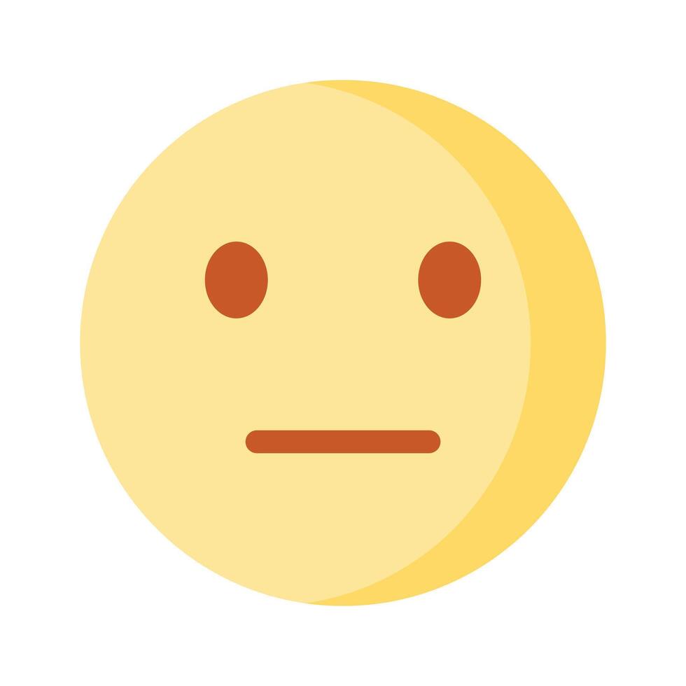 Expressionless, neutral emoji icon design, ready to use vector