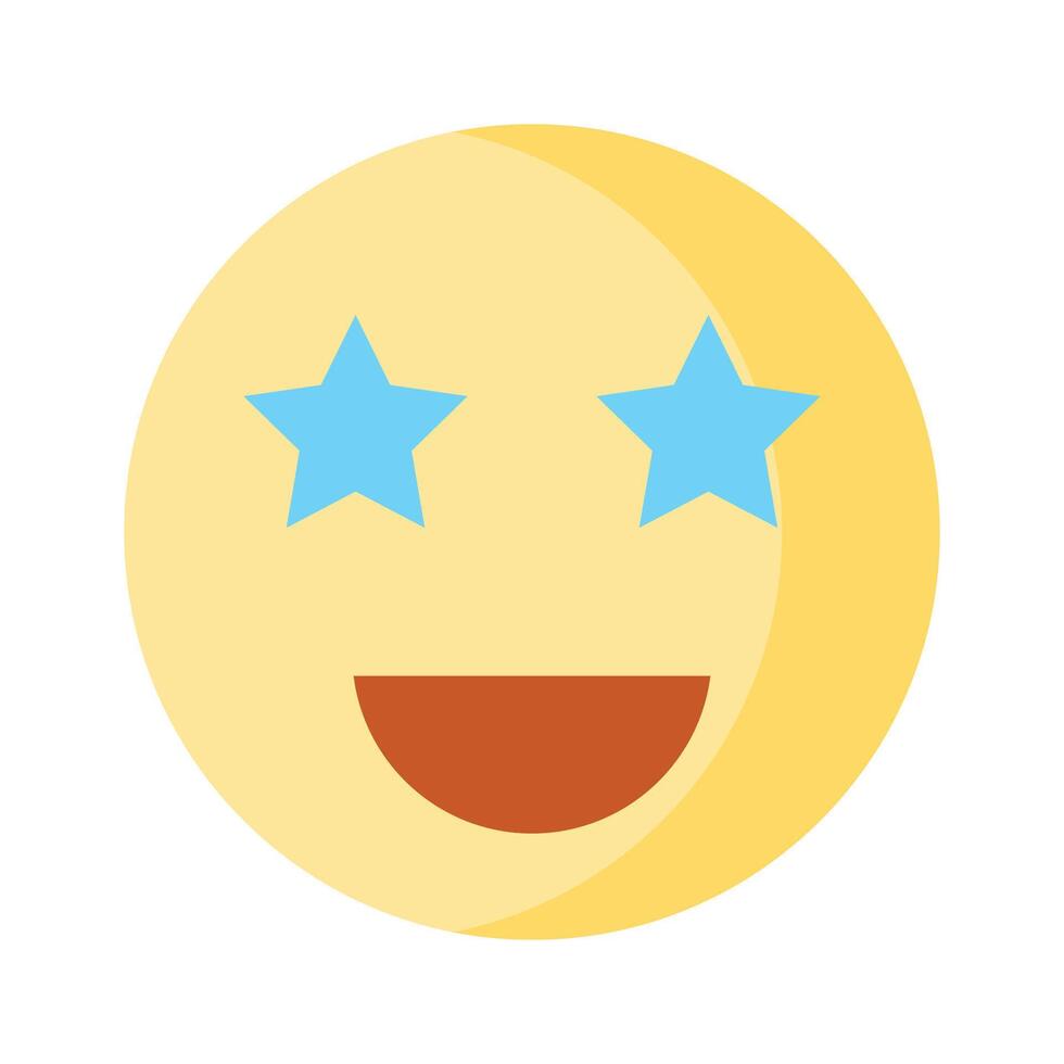 Get this creative excitement emoji in modern style vector