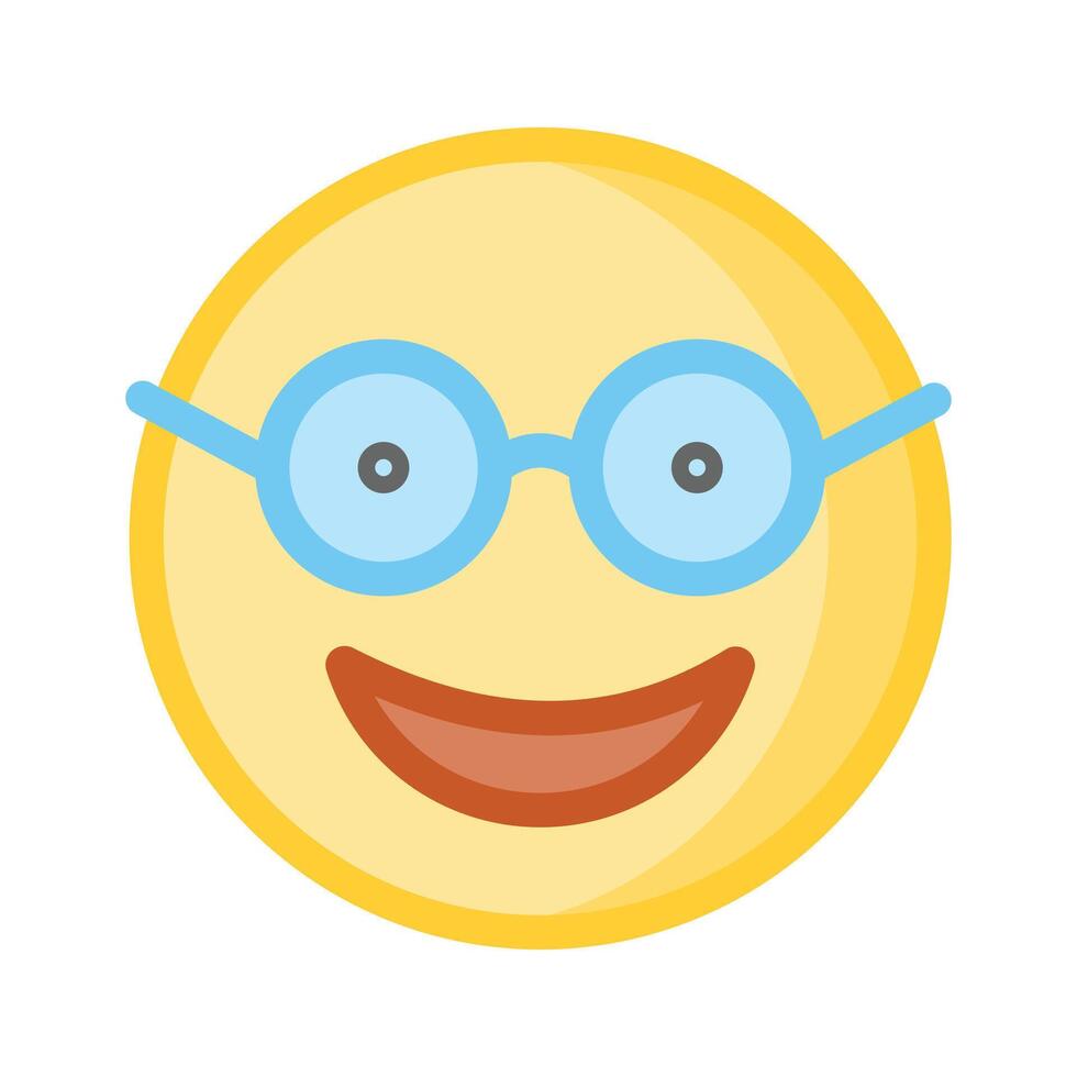 Nerd emoji icon design, ready for premium use vector