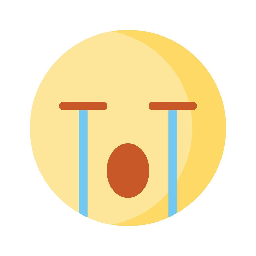 Get this amazing crying emoji design, customizable vector