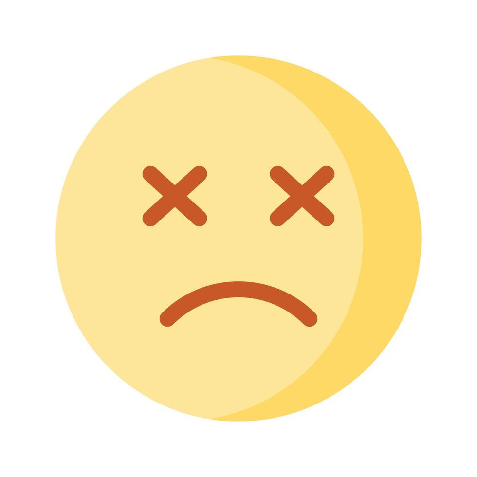 Grab this creative icon of disappointed emoji in modern style vector