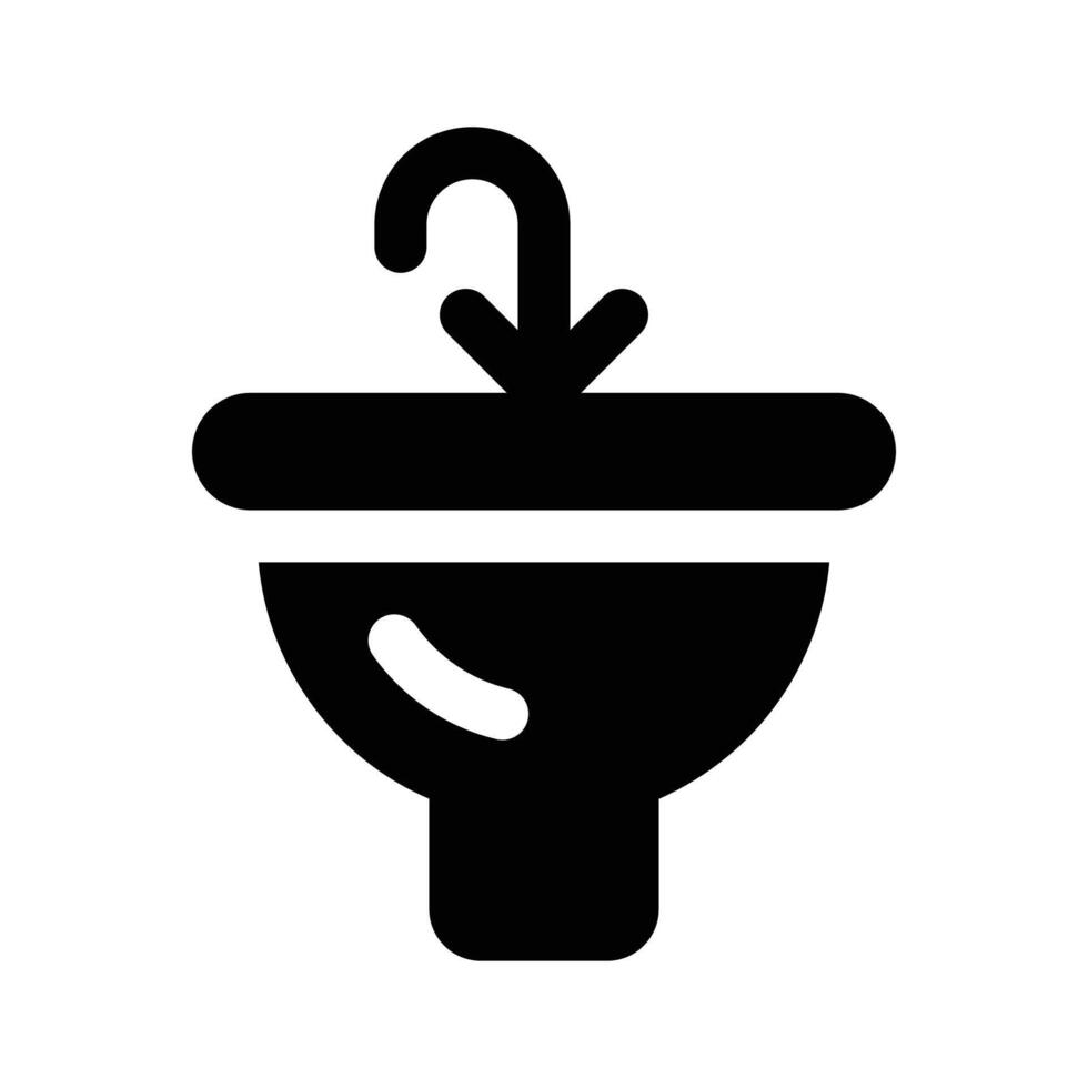 Beautiful design of washbasin, bathroom accessory vector