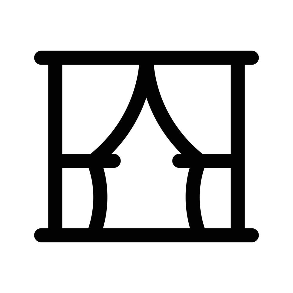 Get your hold on this carefully designed icon of curtains, premium of house curtains vector