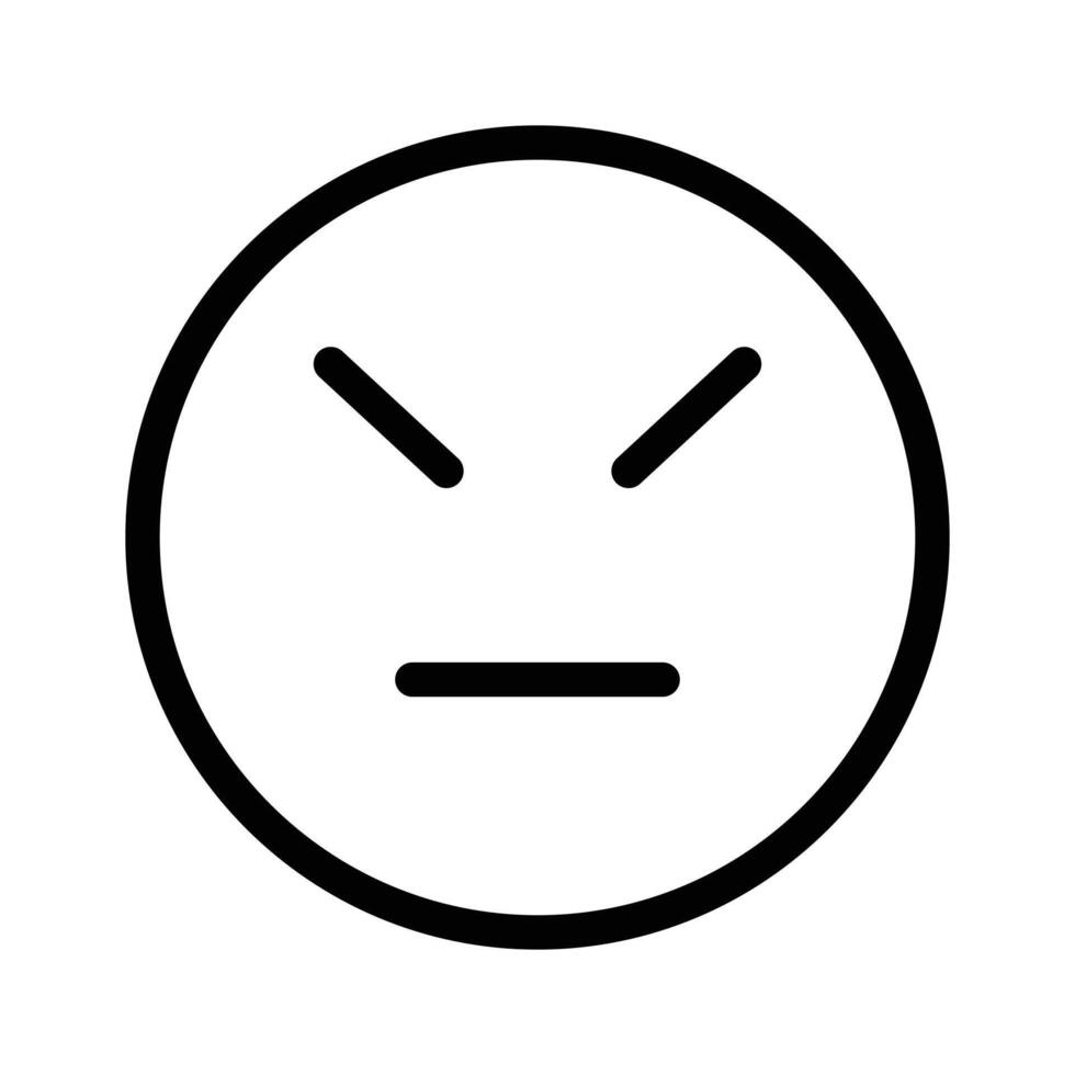 Emoticons face with straight mouth line and closed eyes icon vector