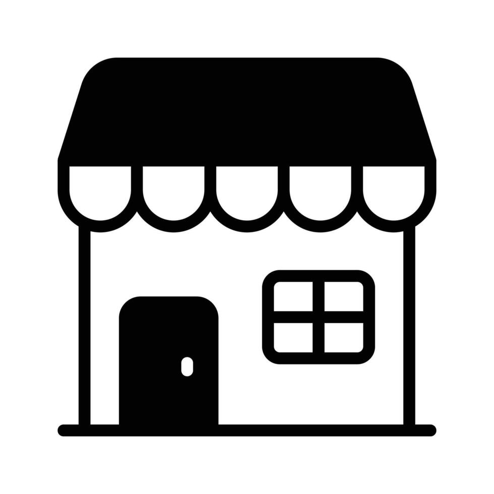 Shop building design, isolated on white background vector