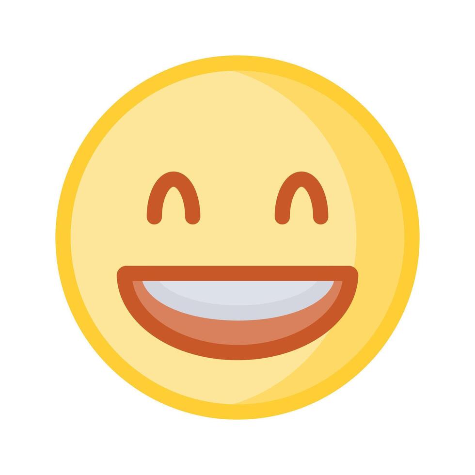 An editable icon of laughing emoji, easy to use and download vector