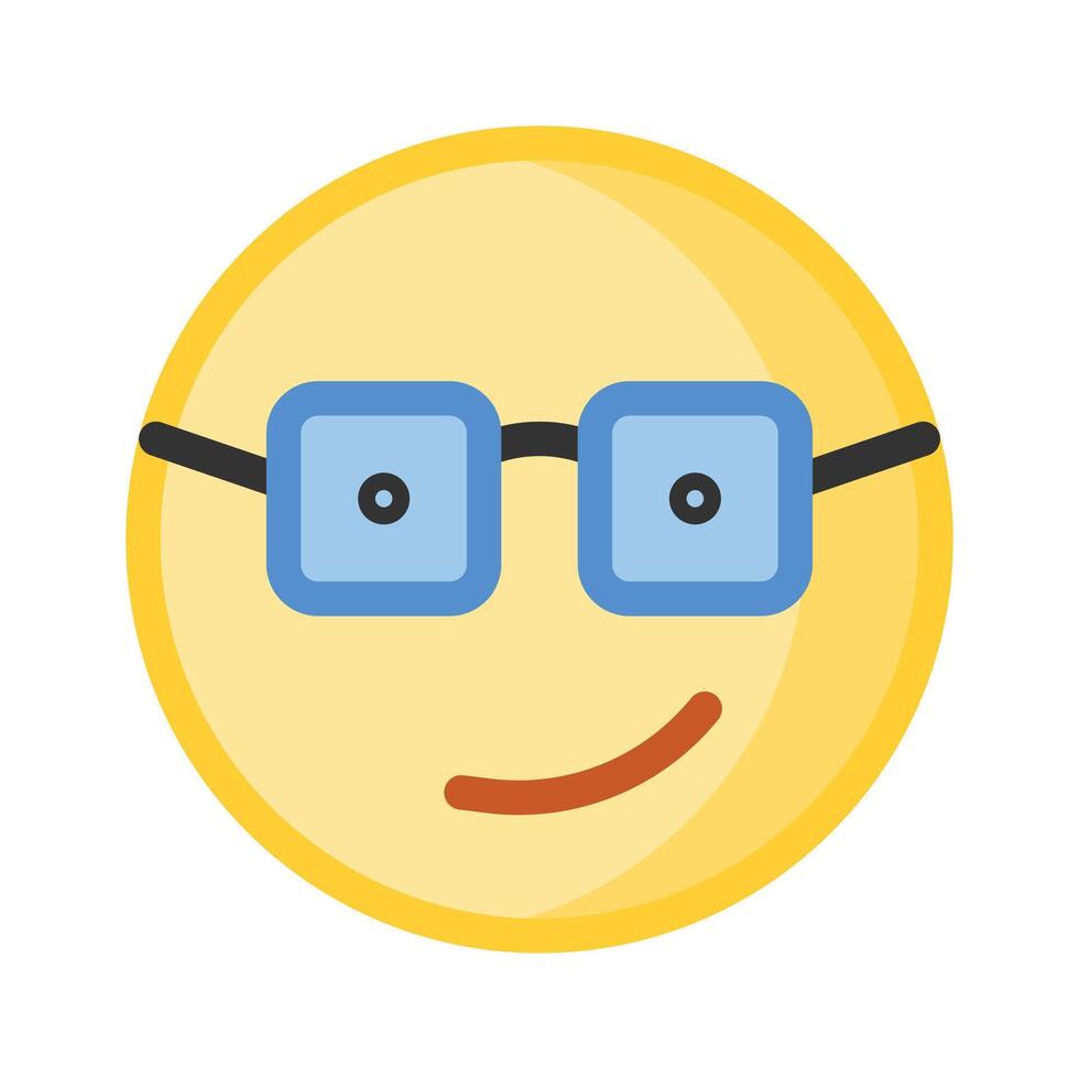 Arrogant emoji design, ready to use vector