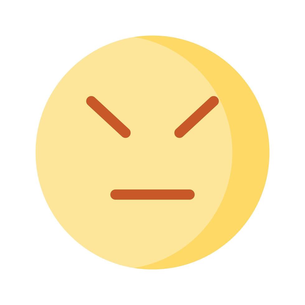 Emoticons face with straight mouth line and closed eyes icon vector