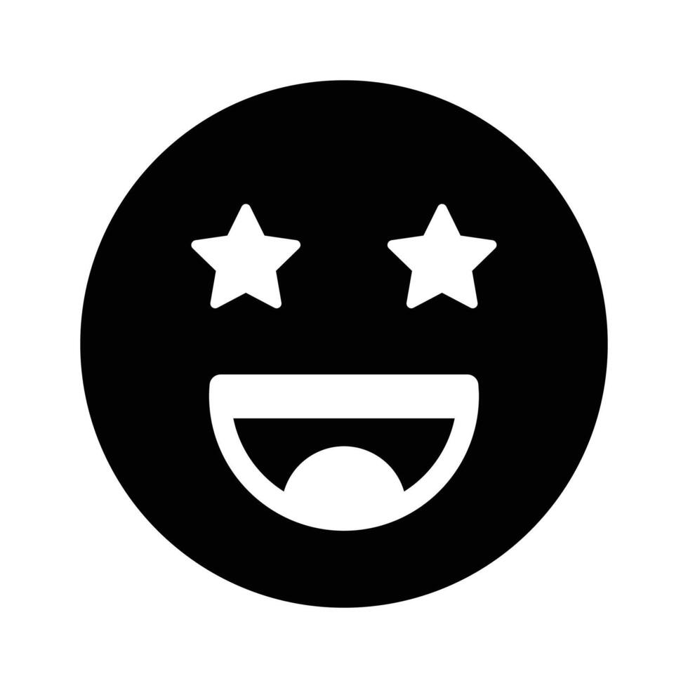 Get this creative excitement emoji in modern style vector