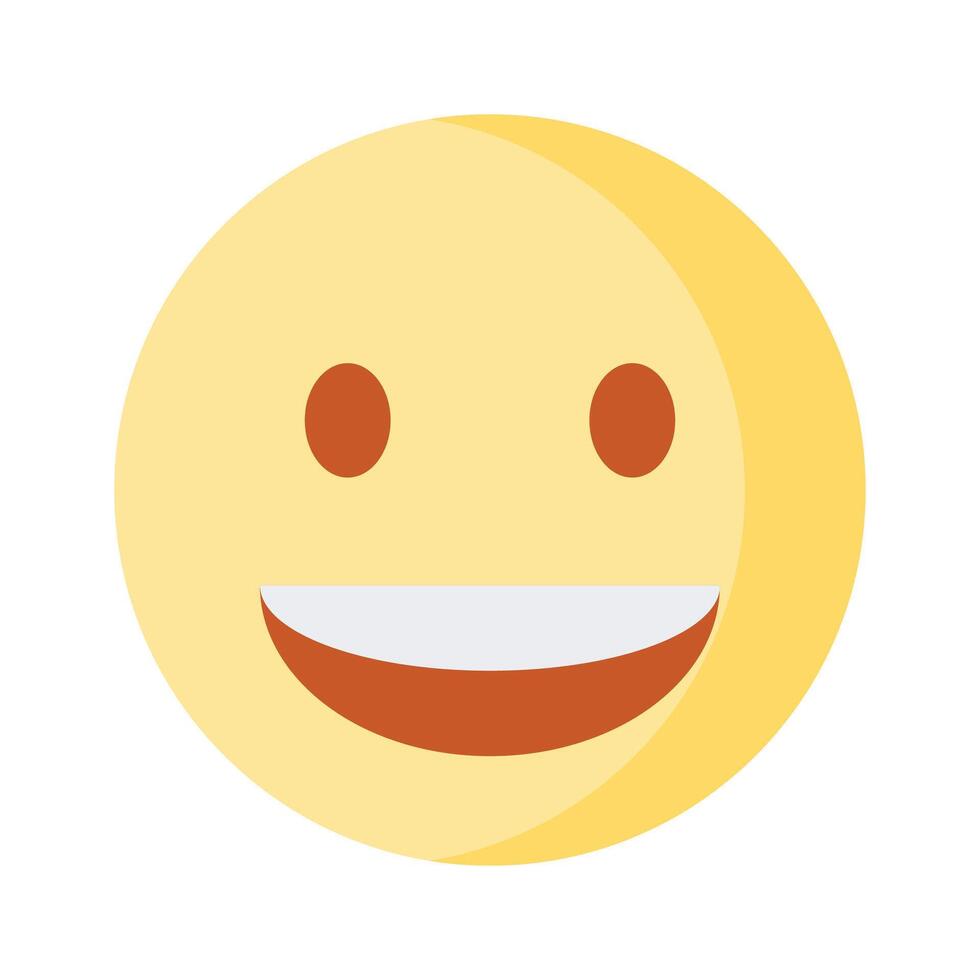 An editable icon of laughing emoji, easy to use and download vector