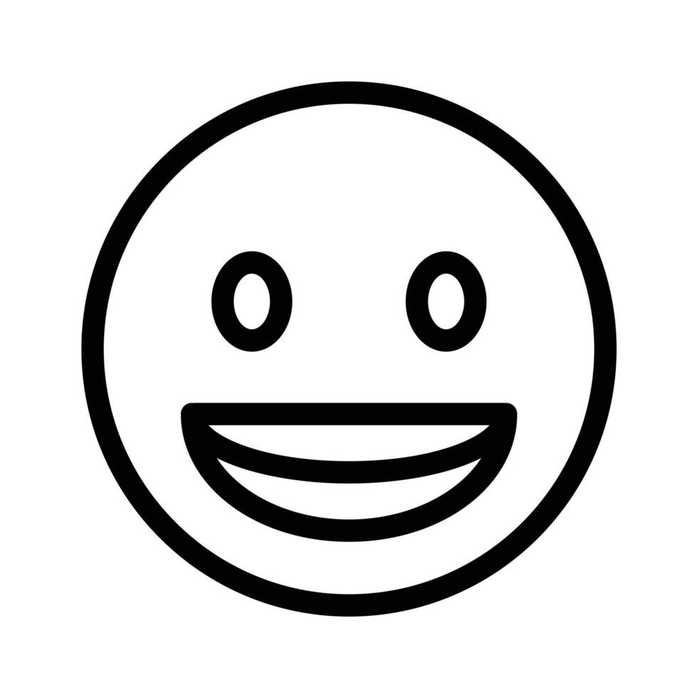 An editable icon of laughing emoji, easy to use and download vector