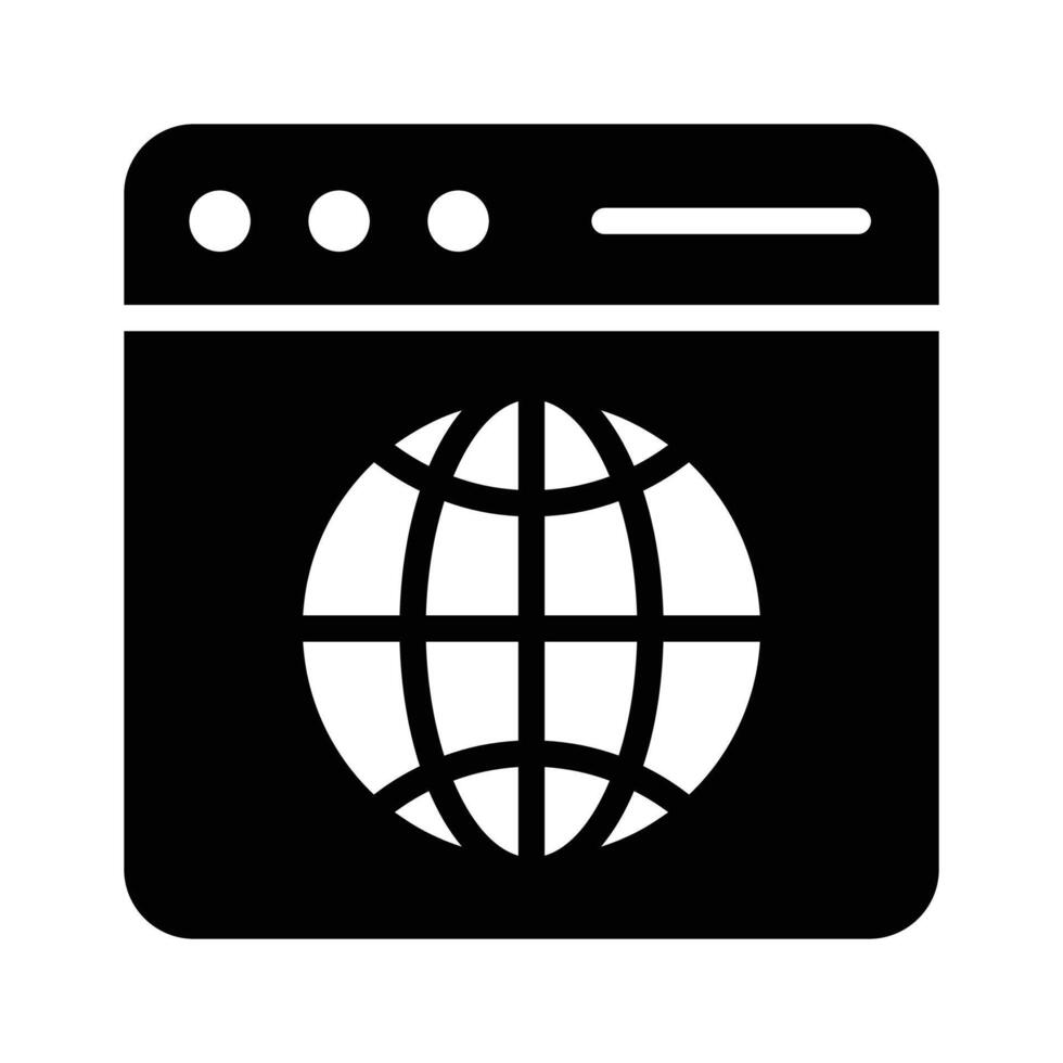 Visually perfect icon of global website in modern style vector