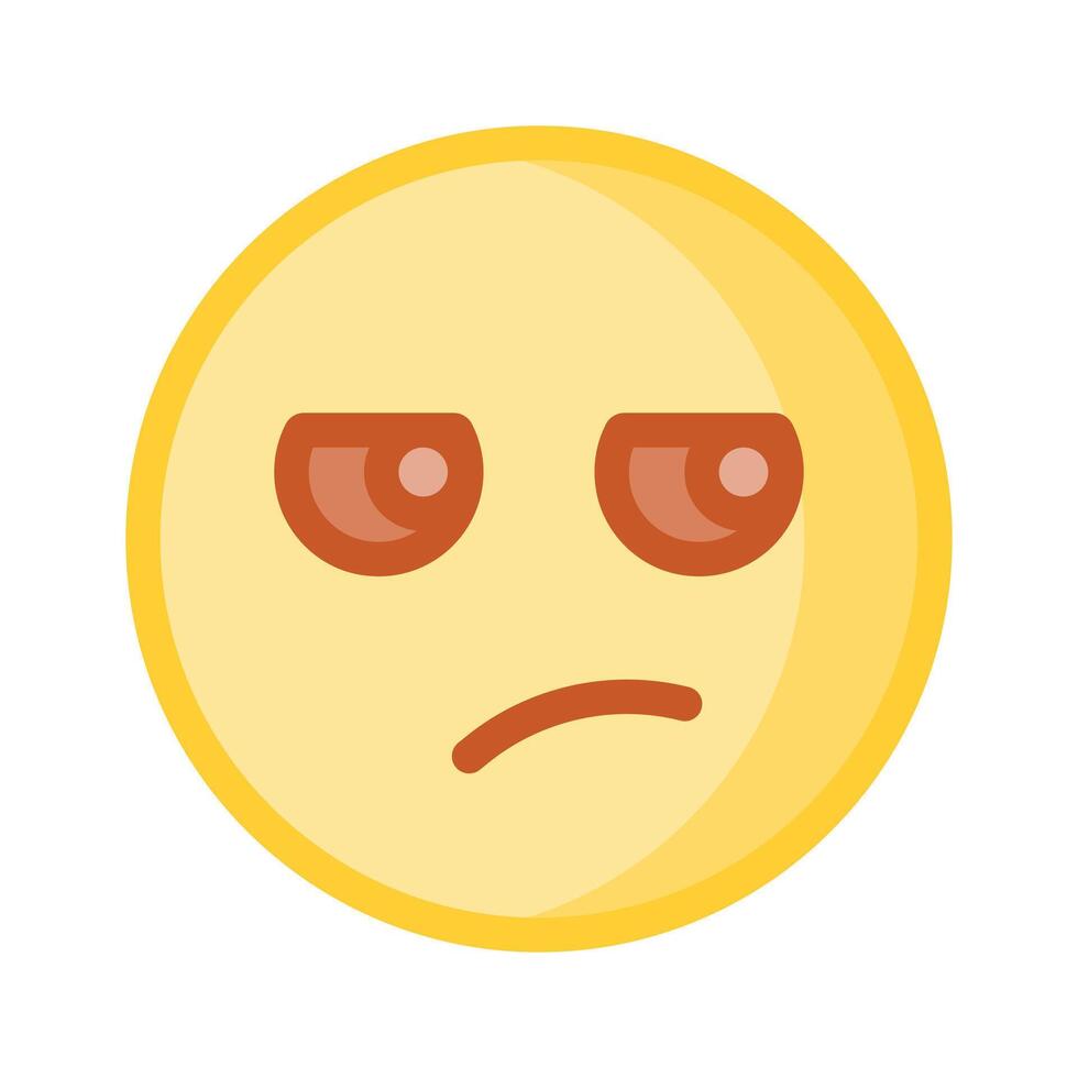 Pixel perfect icon of jealous emoji, isolated on white background vector