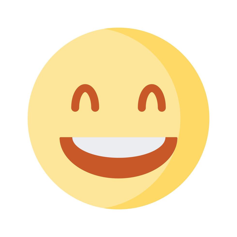 An editable icon of laughing emoji, easy to use and download vector