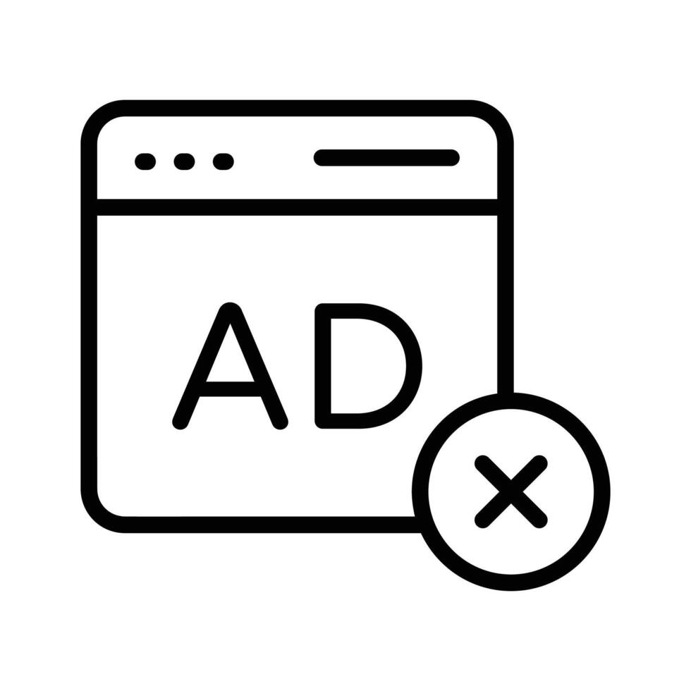 No ads, ad block design easy to use and download vector