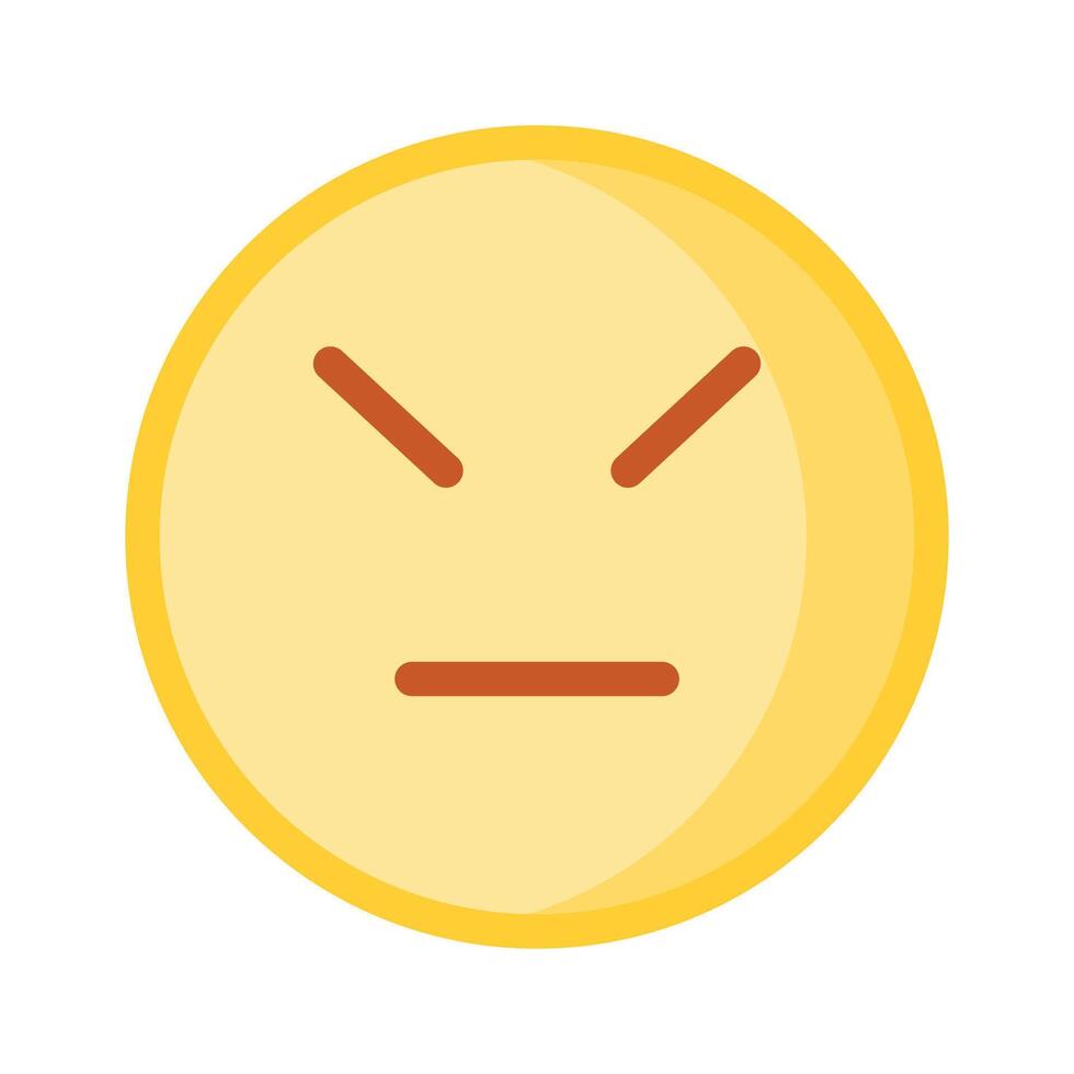 Emoticons face with straight mouth line and closed eyes icon vector