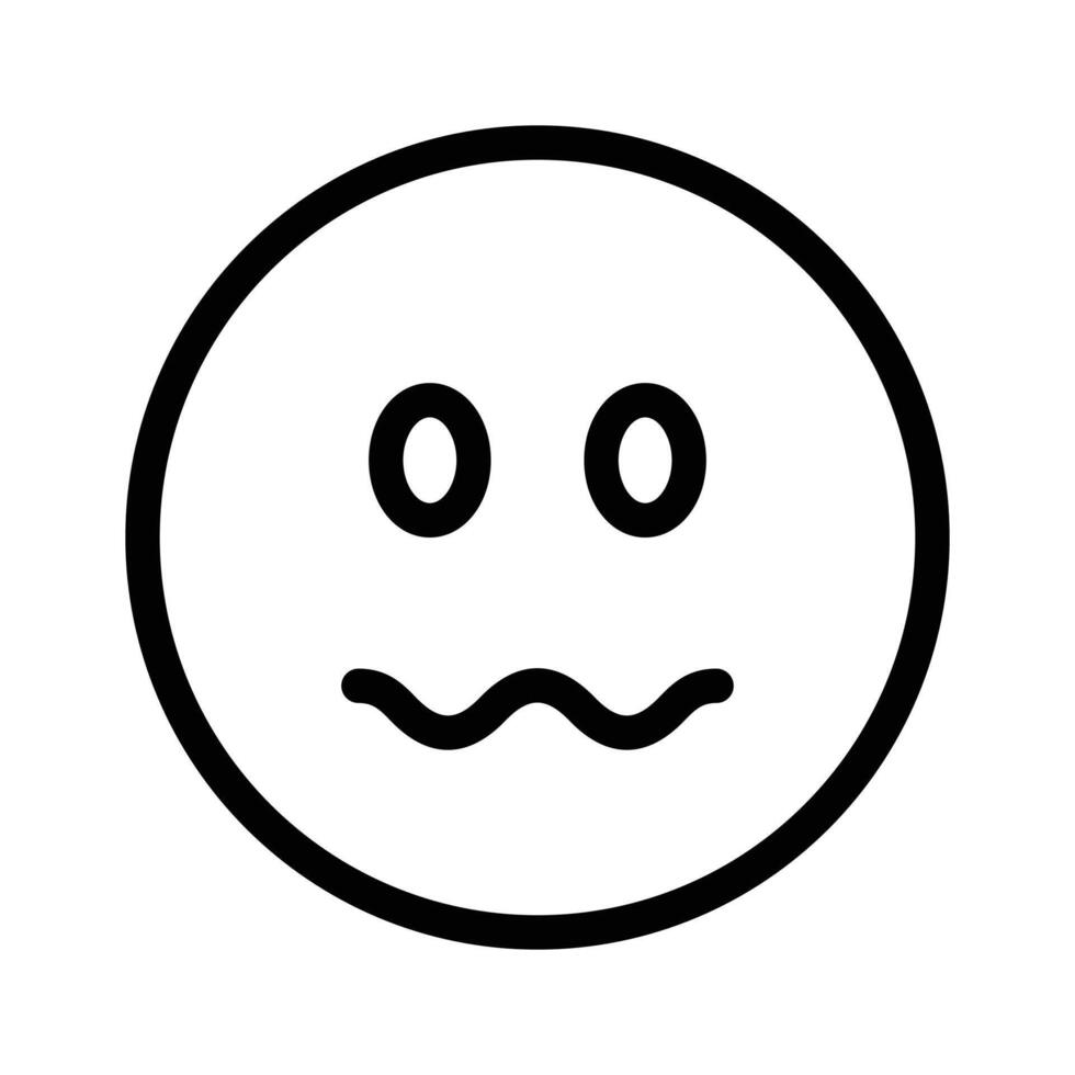 Nervous emoji design, ready to use vector